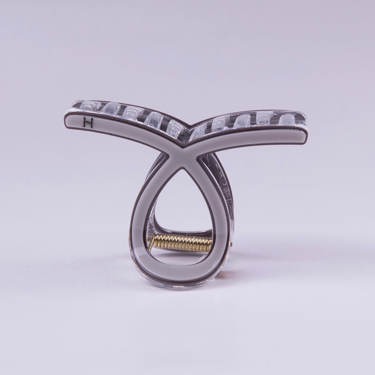 Crystal Edge Claw Clip- Grey