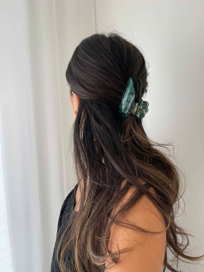 Solid Hair Clip - Green - Hermine Hold