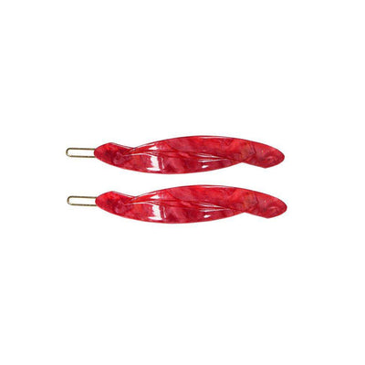 Solid Hair Slide - Red - Hermine Hold