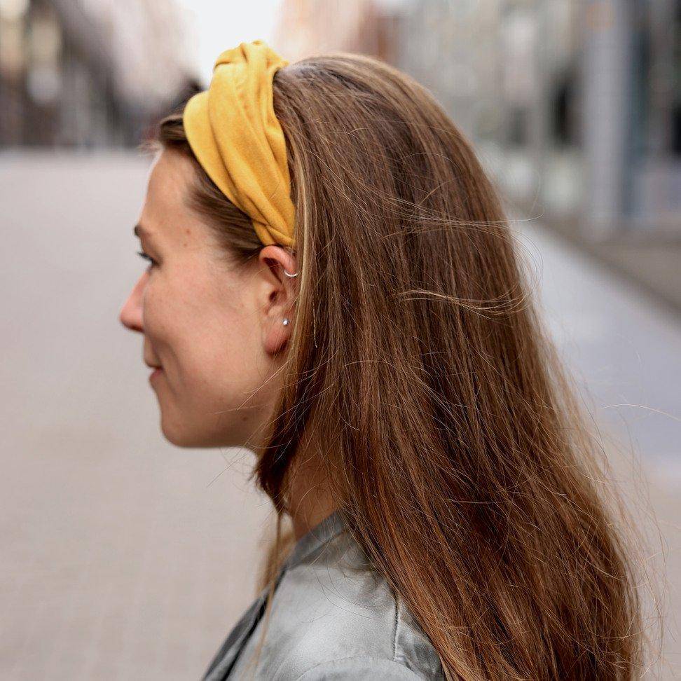 Suede Knot Head Band - Mustard - Hermine Hold